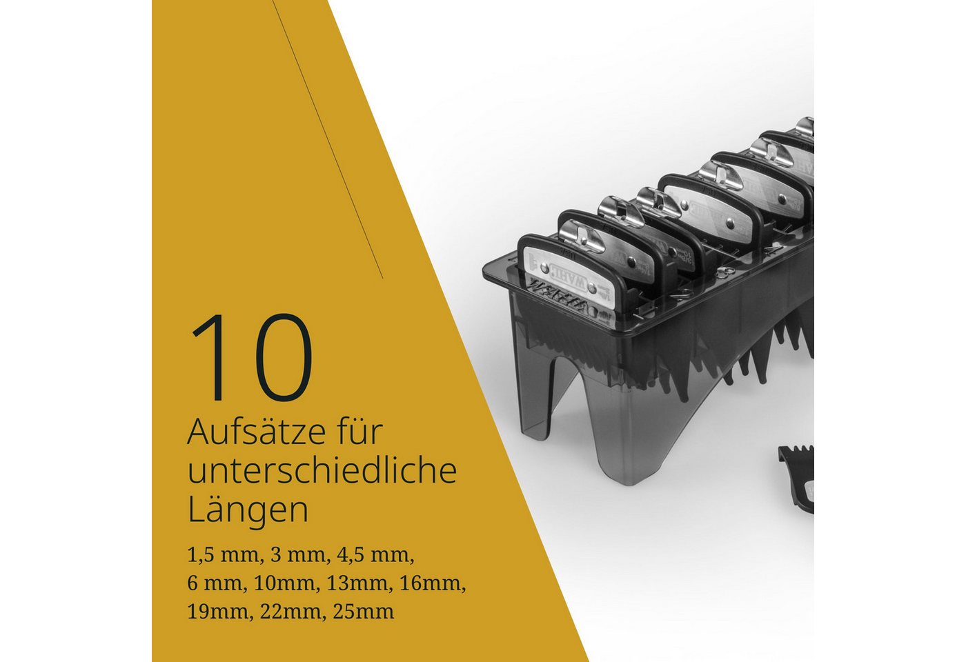 WAHL GmbH Ersatzscherteile Wahl Premium-Schneidsätze mit Polybeutel - Premium-Aufsatzkämme-Set., 10 St. Bild 4