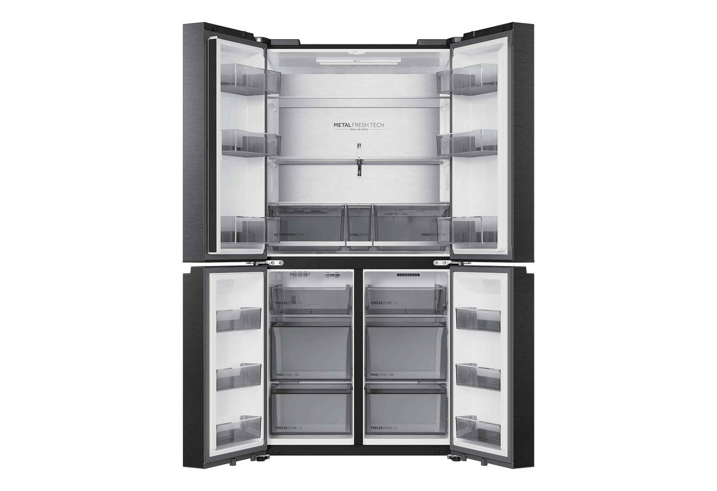 Haier Kühl-/Gefrierkombination CUBE 90 SERIES 5 HCR59F18DNMB, 182,5 cm hoch, 90,5 cm breit, Super Kühlen-und Super Gefrierfunktion