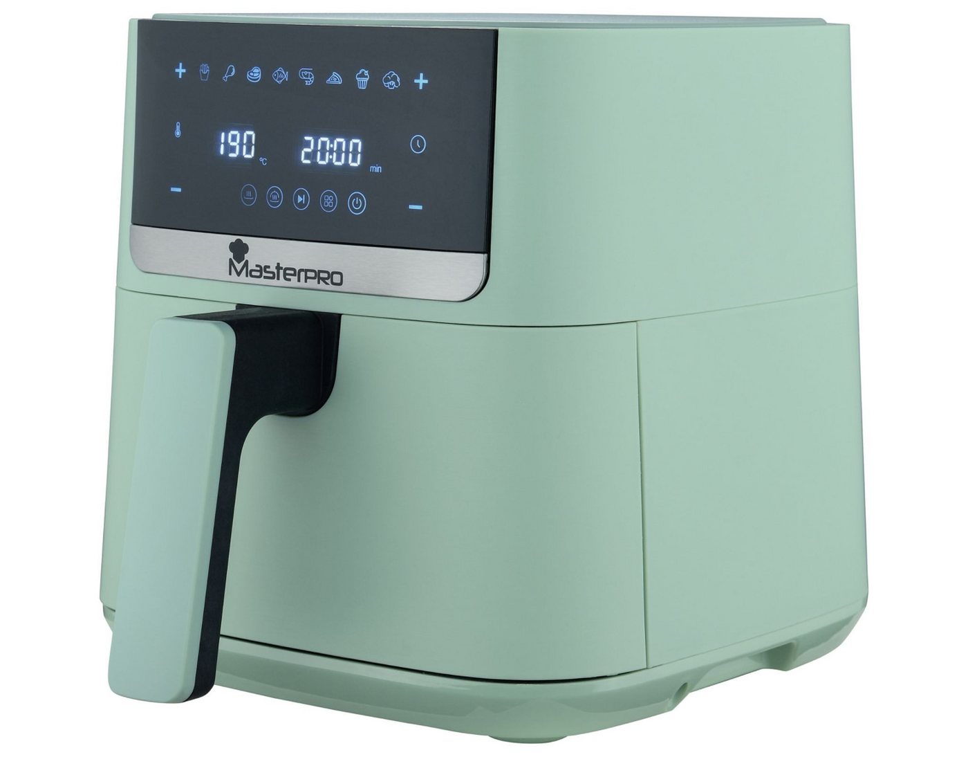 MasterPRO Heißluftfritteuse, 1350 W, mit 8 Programmen & Timerfunktion
