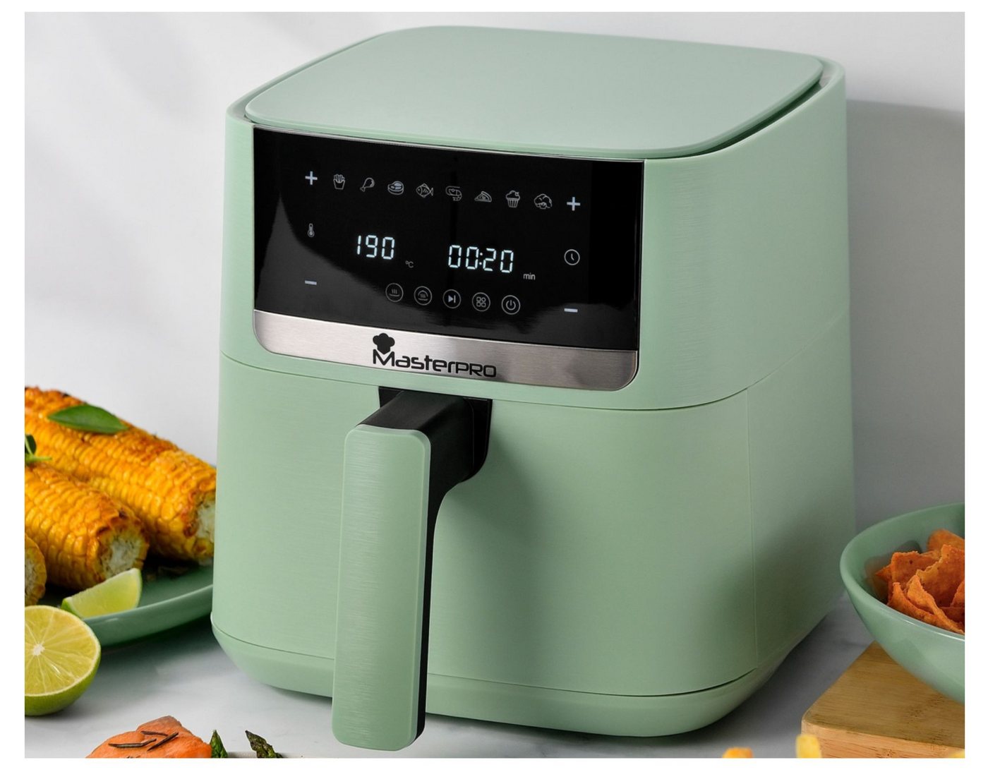 MasterPRO Heißluftfritteuse, 1350 W, mit 8 Programmen & Timerfunktion Bild 2