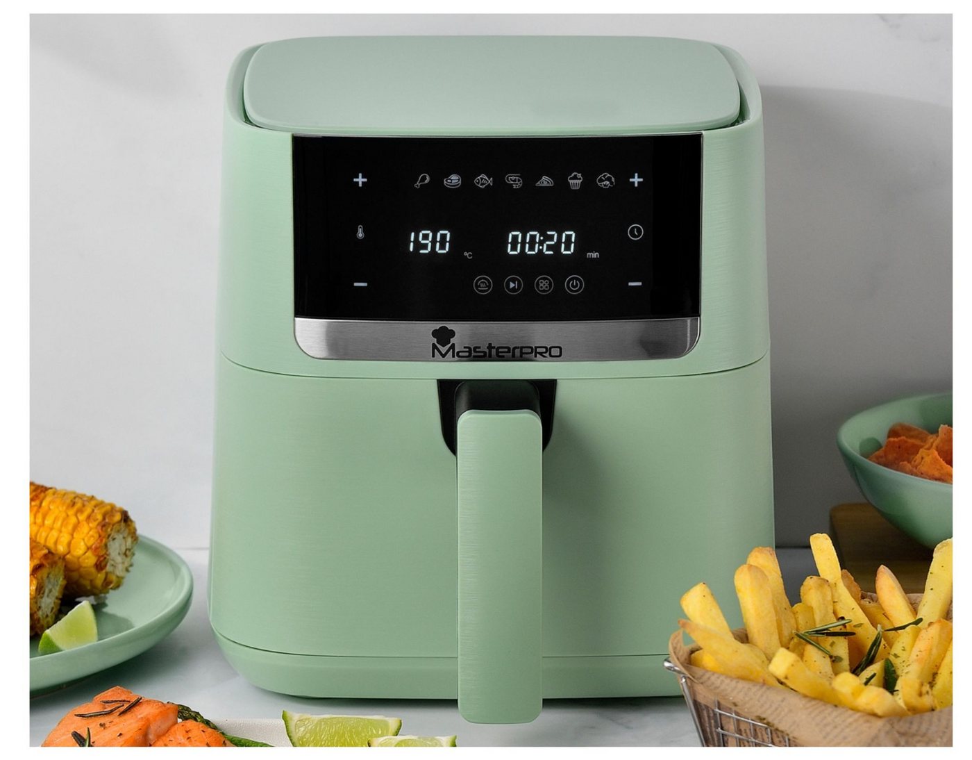 MasterPRO Heißluftfritteuse, 1350 W, mit 8 Programmen & Timerfunktion Bild 5