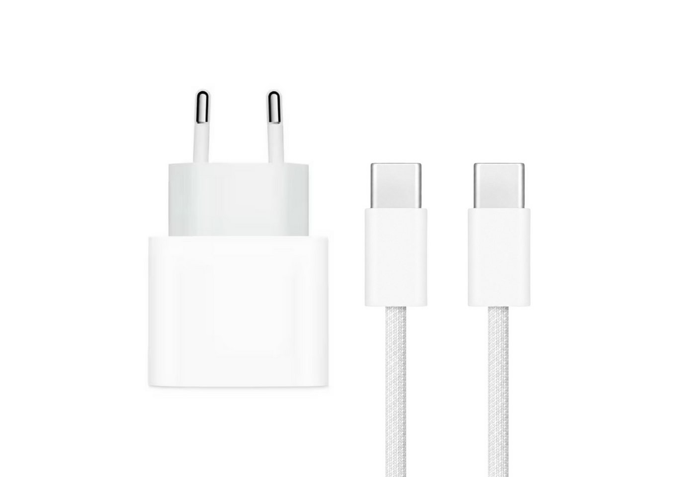 PlugUp Ladegerät mit iPhone USB-C Ladekabel iPhone 15 16 17 Pro Max Air Plus USB-Ladegerät (2220 mA, Set, 1-tlg., 2-teiliges Set, 20W USB-C Schnellladegerät für iPhone 15 16 17 Pro Max Air Mini Plus) Bild 3