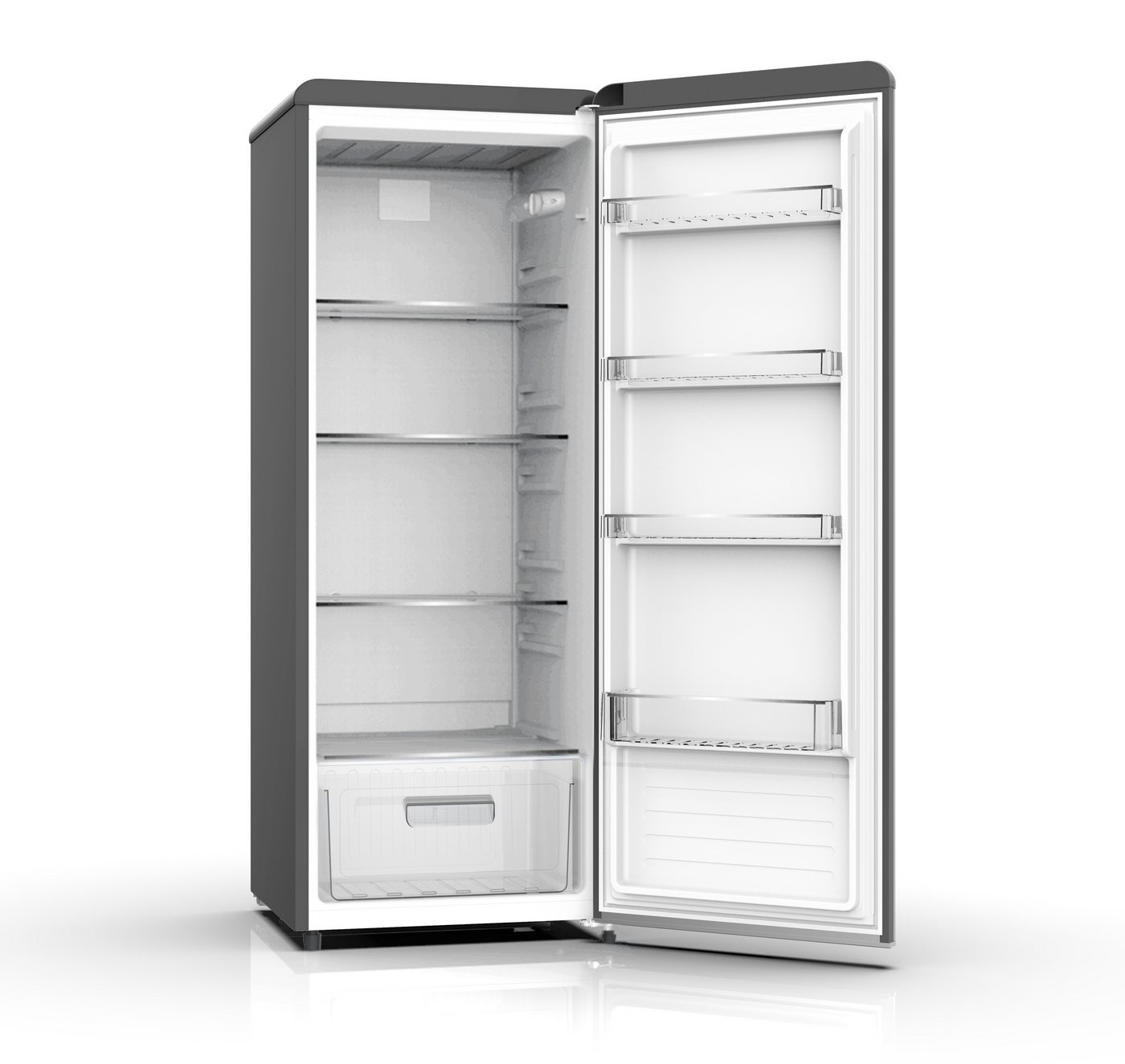 SCHOEPF Vollraumkühlschrank RKS245D, LED-Beleuchtung, Retro-Design, 238l Nutzinhalt