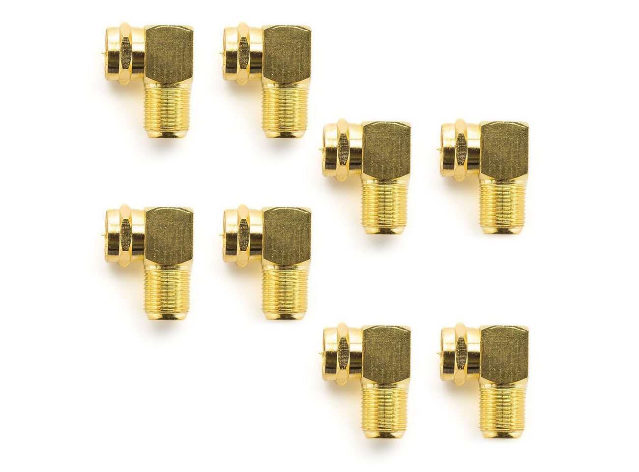 deleyCON deleyCON 8x Sat-Winkel-Adapter 90° Grad für Koaxialkabel 7mm SAT-Kabel Bild 3