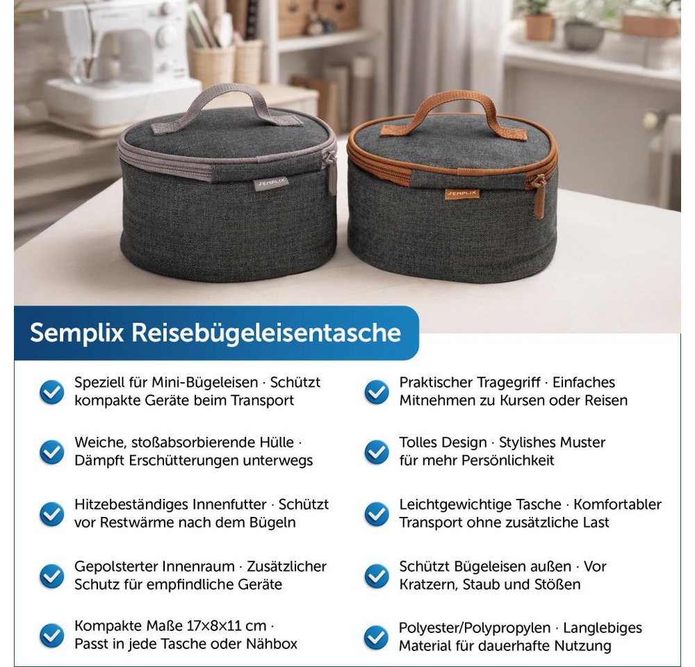 Semplix Dampfbügeleisen - Bügelset - Prym Mini Dampfbügeleisen+Bügelablage+Tasche Bild 5