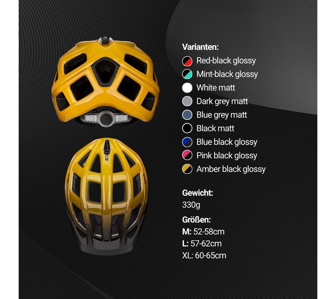 KED Mountainbikehelm Crom Fahrradhelm, Mit LED Rücklicht, FIDLOCK Verschluss, Insektenschutznetz Bild 4