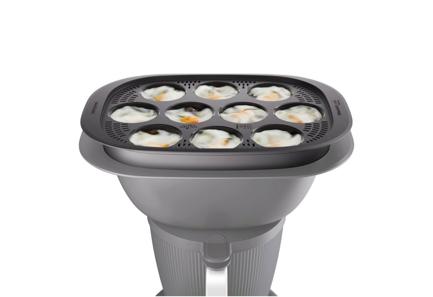 Wundermix Dampfgaraufsatz WunderPoach® for ten, Eierpochiereinsatz für TM7, Zubehör für TM7, Pochierte Eier aus dem Varoma Bild 2