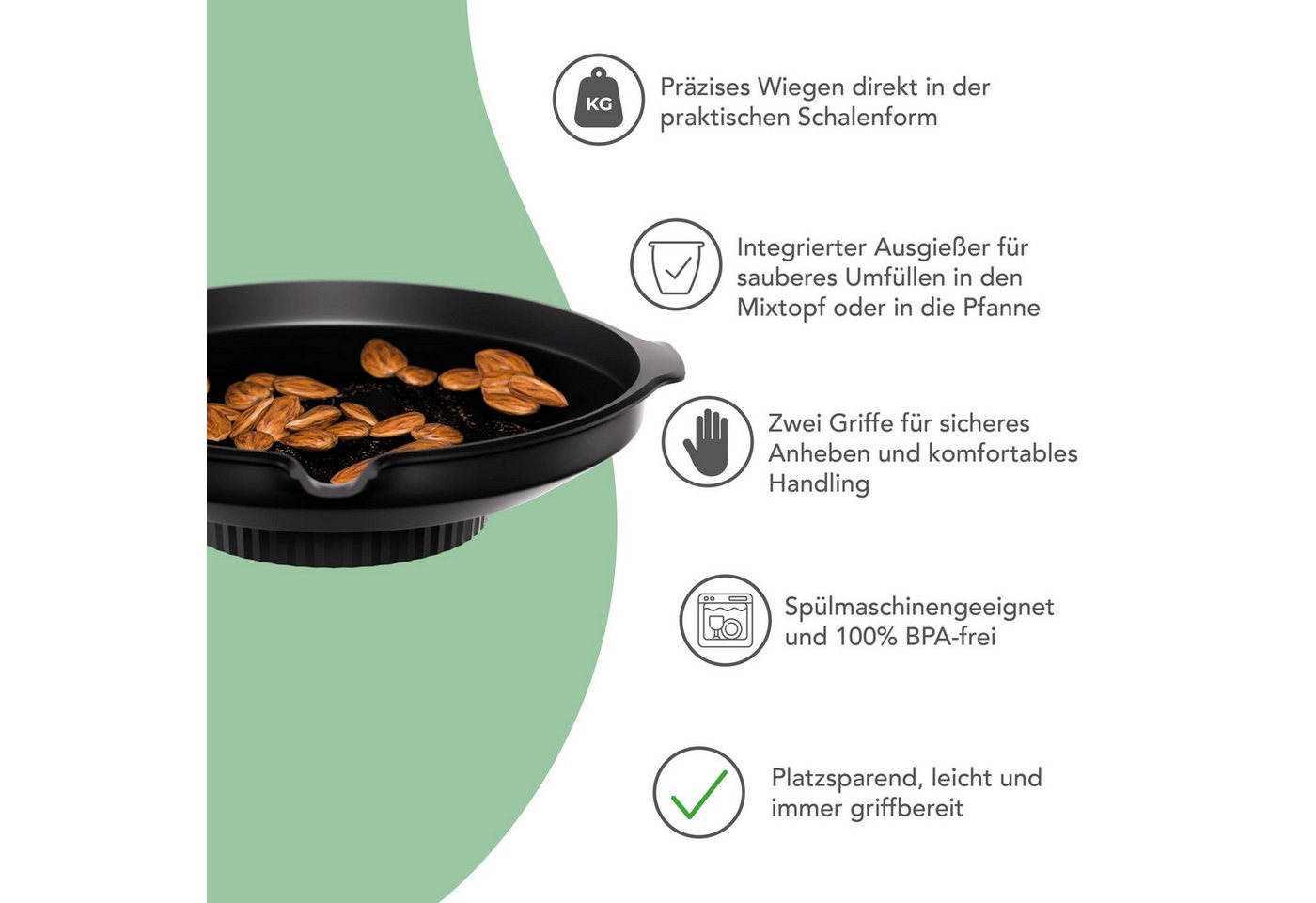 Wundermix Küchenmaschinen Zubehör-Set WunderScale®, Wiegeschale für Thermomix TM7, Zubehör für TM7