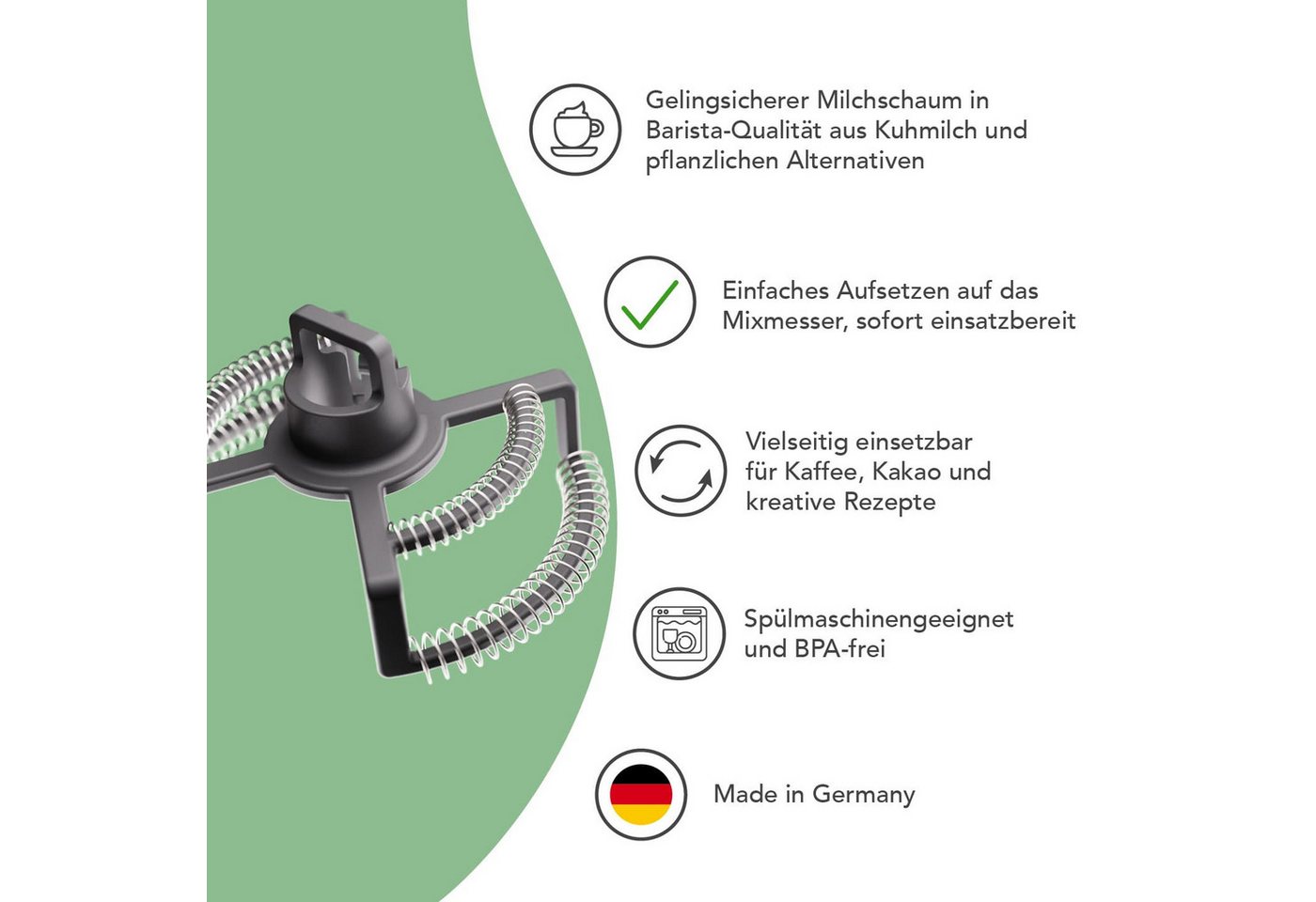Wundermix Küchenmaschinen Zubehör-Set Milkimizer® Milchschäumer für Thermomix, Zubehör für TM7, TM6, TM5, TM31, Milchschaum in Barista-Qualität aus Thermomix Bild 3