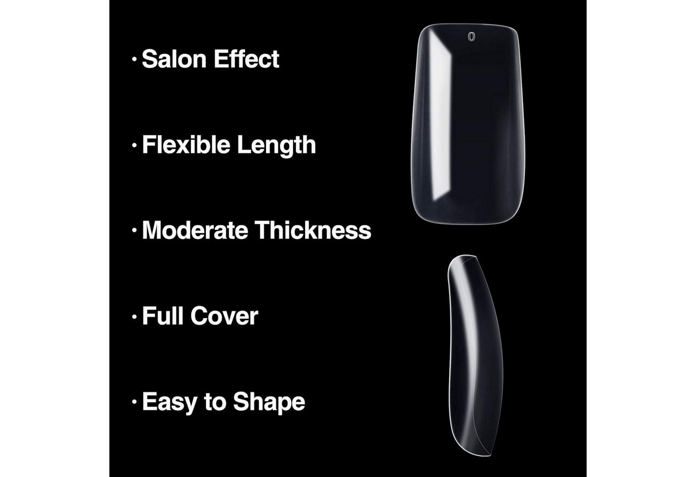 FELIXLEO Lichthärtungsgerät 500 Stück Acryl Nageltips Transparent Künstliche Fingernägel Fake, 1-tlg. Bild 2