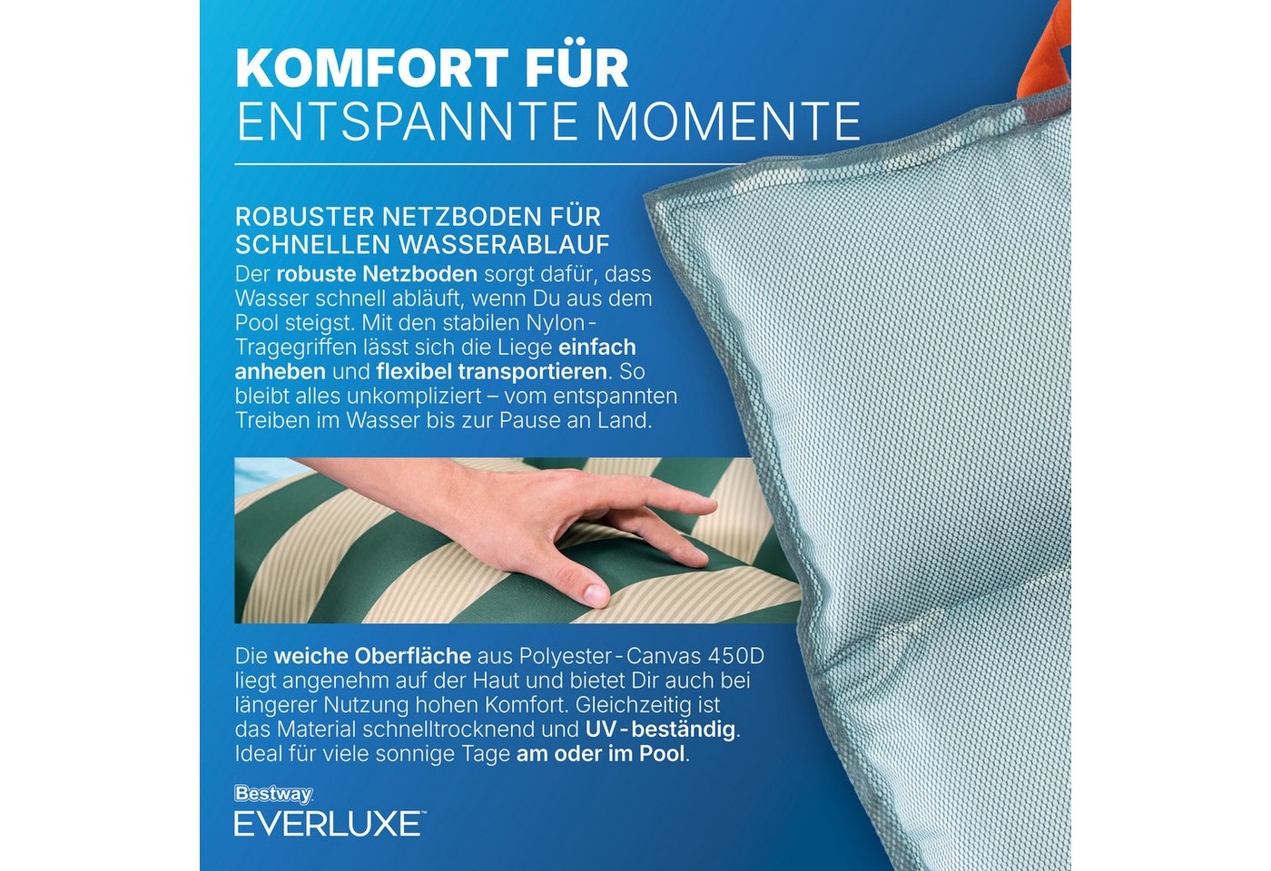 Bestway Luftmatratze Everluxe™, (Packung, mit Textiloberfläche und EPS-Perlen-Füllung), 183 x 90 x 20 cm Bild 2