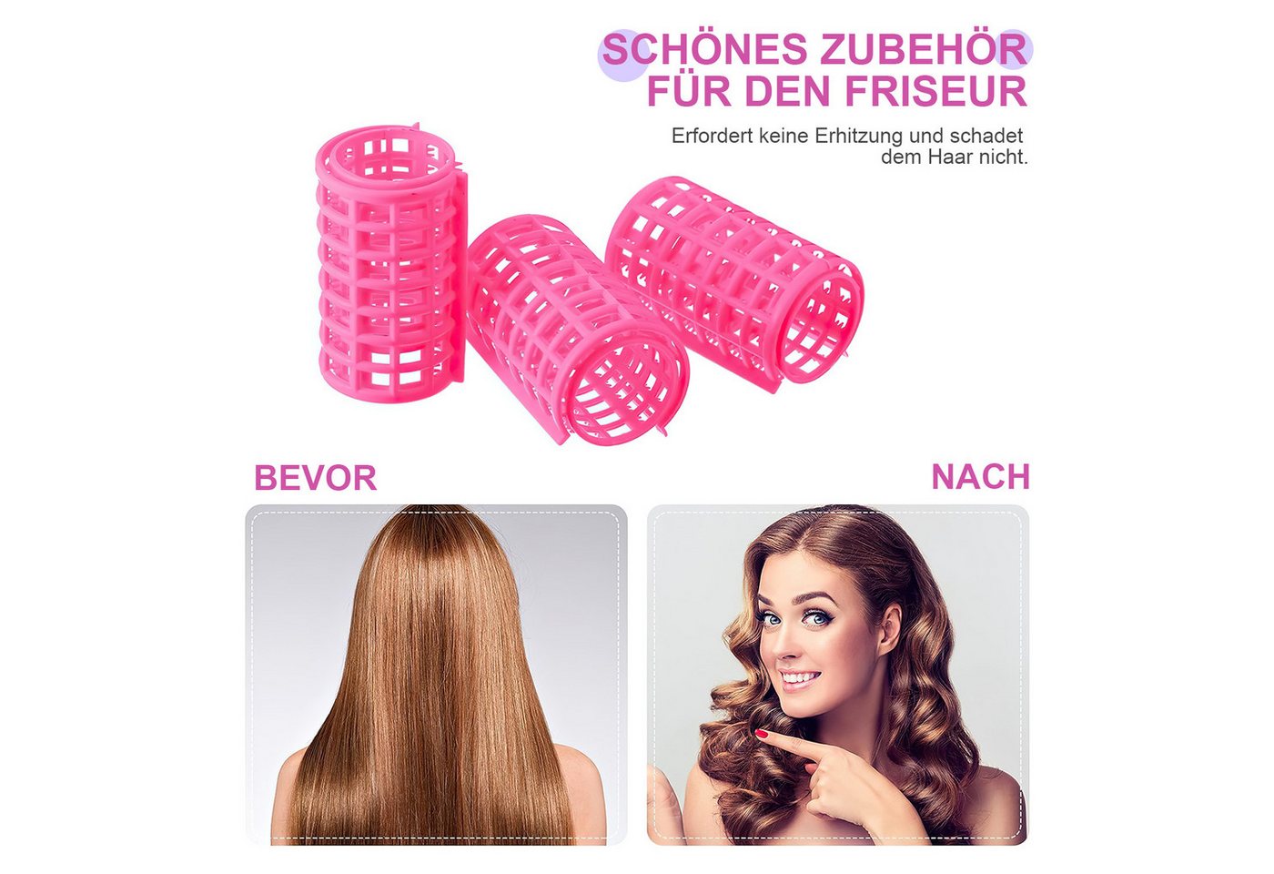 MOPUEA Lockendreher Haarstyling-Set Lockenwickler Lockenwickler Haar Klammer Rollers Bild 5
