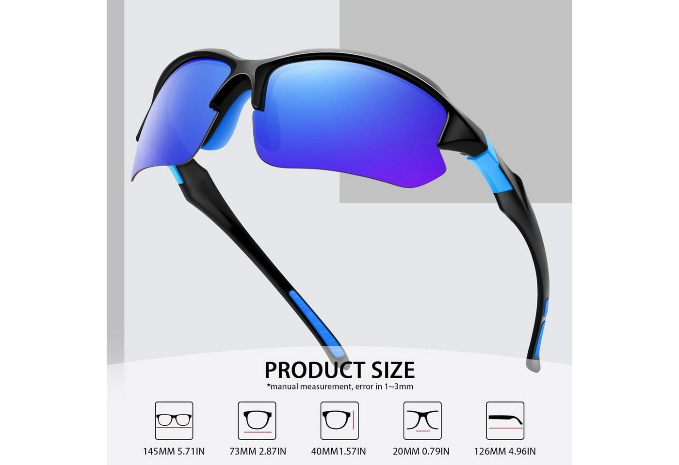 LuxusKollektion Fahrradbrille Sonnenbrille polarisiert UV400 Sport Fahrrad unisex