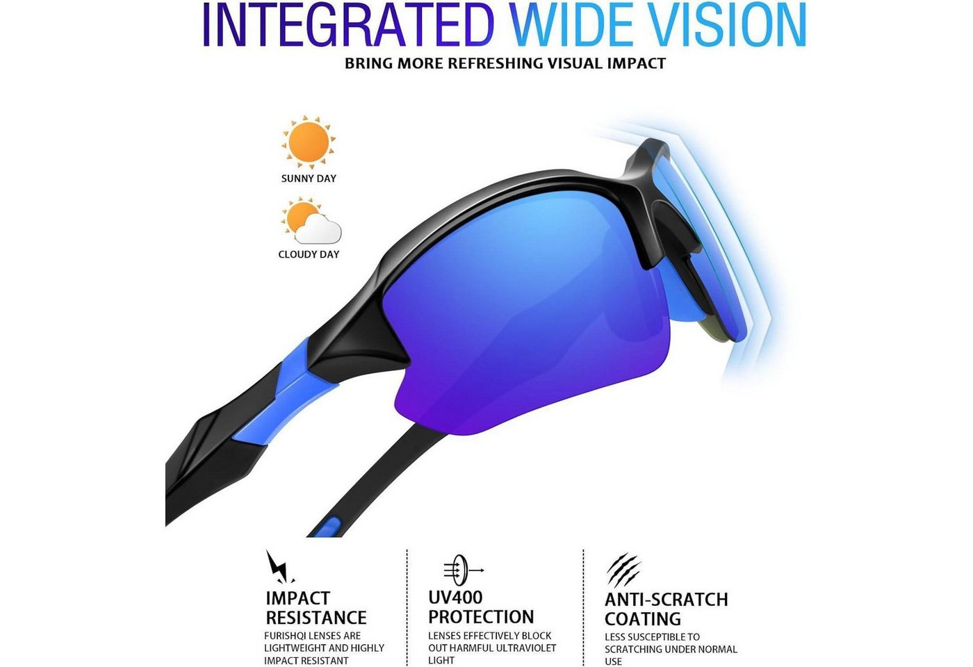 LuxusKollektion Fahrradbrille Sonnenbrille polarisiert UV400 Sport Fahrrad unisex Bild 2