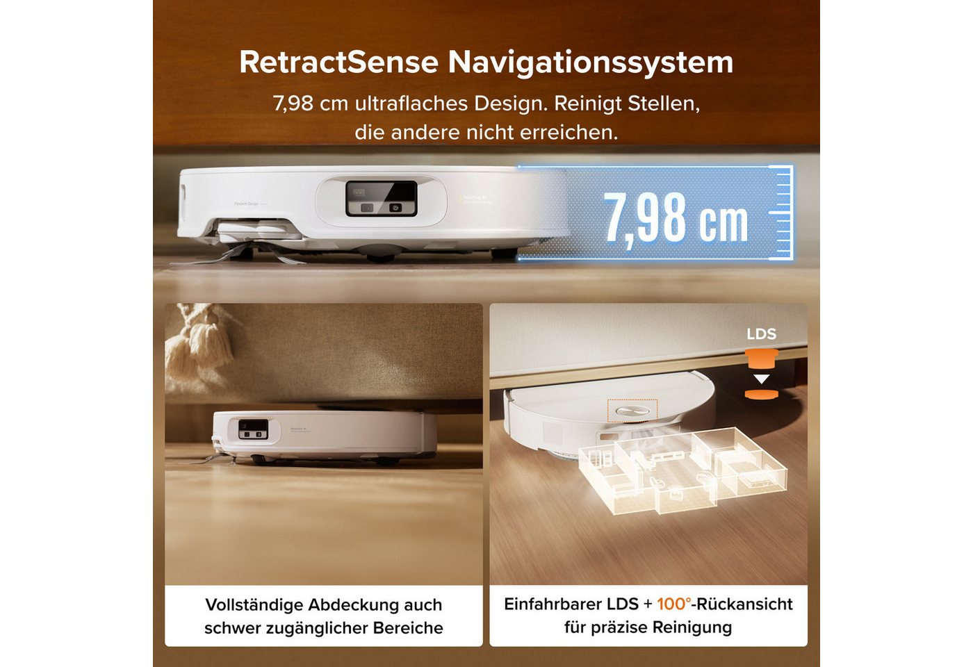 Roborock Saugroboter mit Wischfunktion Qrevo Edge 2, Dual Anti-Tangle System, 25.000 Pa Bild 2