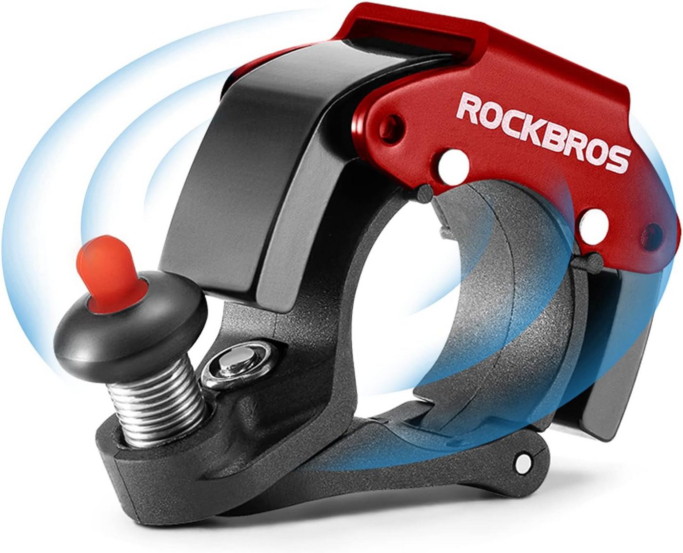ROCKBROS Fahrradklingel Mini Fahrradklingel 100dB Aluminium für Fahrräder 22,2mm Lenker Bild 2