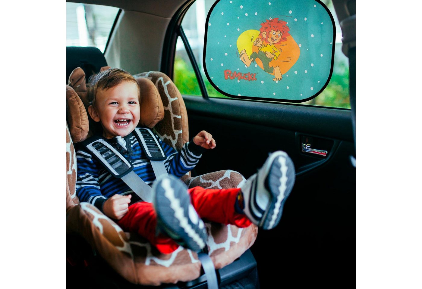 Bavariashop Autosonnenschutz ®Pumuckl Auto Sonnenschutz • Effektiver UV- und Wärmeschutz fürs Auto Bild 3