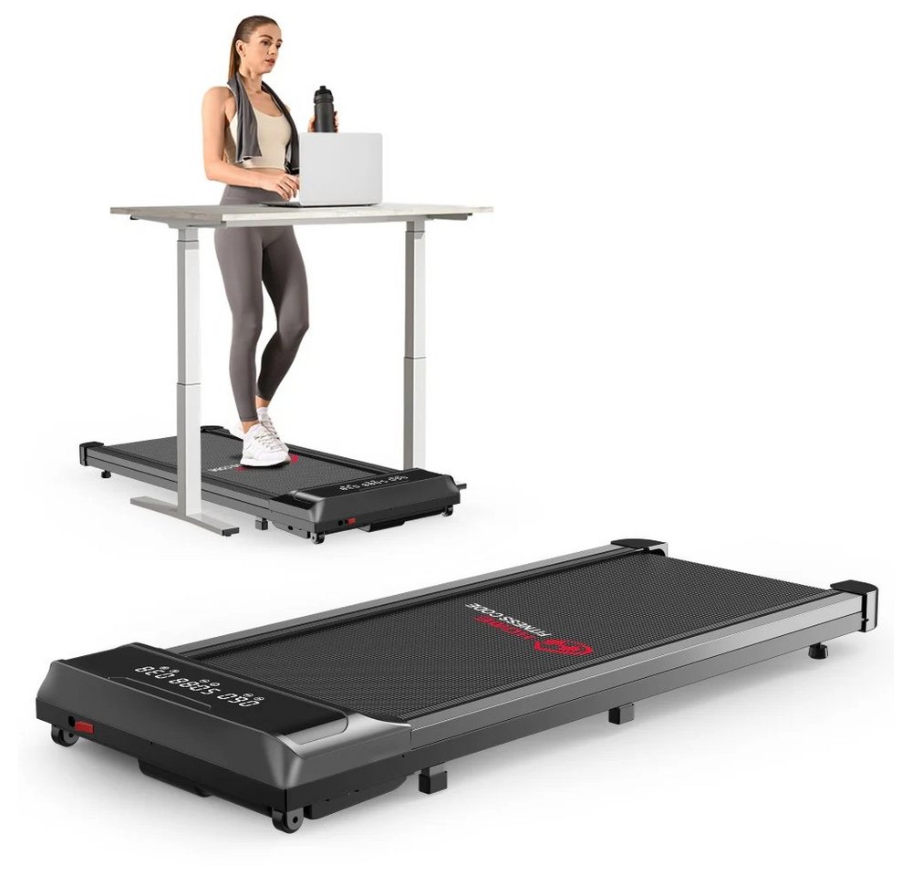 Hamlody Laufband Klappbare Laufbänder für Zuhause, 1-10 km/h, Bürstenloser Motor (LCD-Display, leise, platzsparend und Fernbedienung, Mit Fallschutzclip), Walking Pad für Zuhause Klein Laufpad mit Werkzeugsatz
