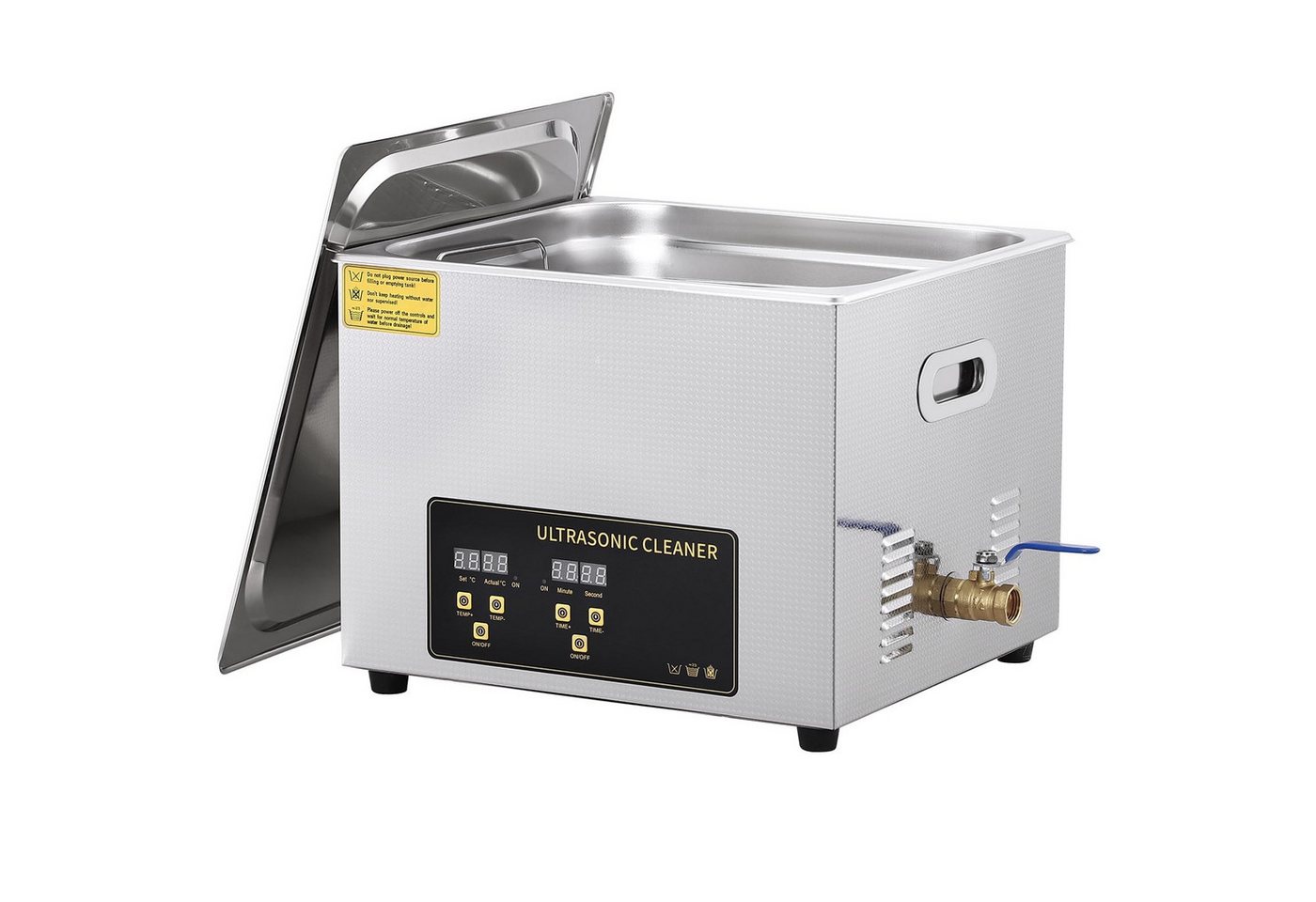 GarveeMore Ultraschallreiniger aus Edelstahl, für Brillen/Schmuck/Uhren, 10L, digitales Bedienfeld, Timer 0-30 Min, Heizung bis 80°C, 40kHz, 240W Bild 4