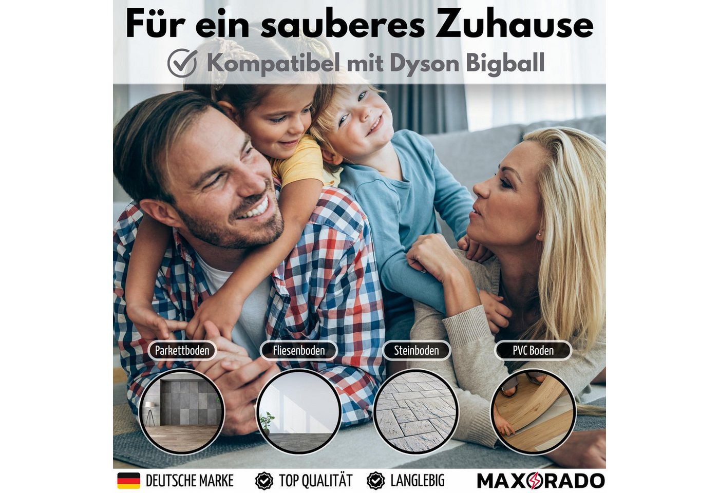 Maxorado Parkettdüse Parkettdüse Düse Ersatzteil für Dyson Big Ball 1 2 BigBall Cinetic, Zubehör für Dyson Bigball Staubsauger, (1-tlg), CY22 CY23 Staubsauger Parkettbürste Hartbodendüse Zubehör