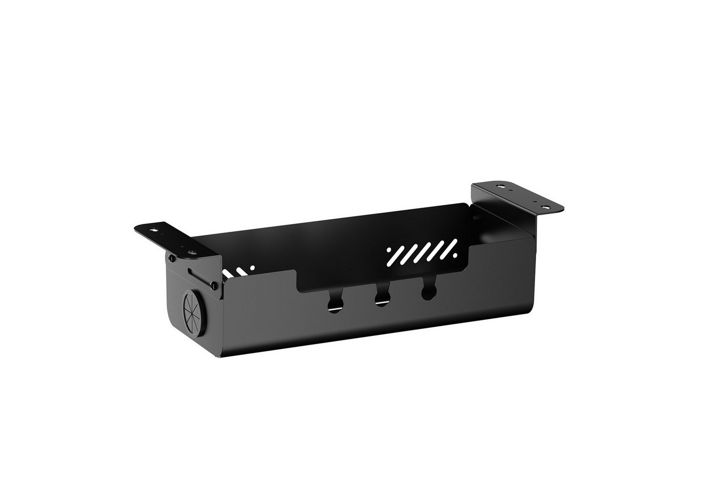 CAVO Kabelführung Kabelwanne für Schreibtische horizontal, schwenkbar (1-St), schwarz matt, Kabelmanagement 494 x 167 x 124 mm Bild 5