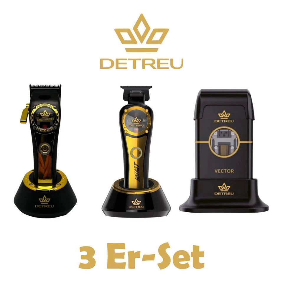 Detreu Haarschneider Detreu 3er Set, Wahlweise erhältlich als Einzelgerät (Clipper / Trimmer / Shaver), Magnetische Kammaufsätze mit zwei starken Magneten für perfekten Halt Bild 4