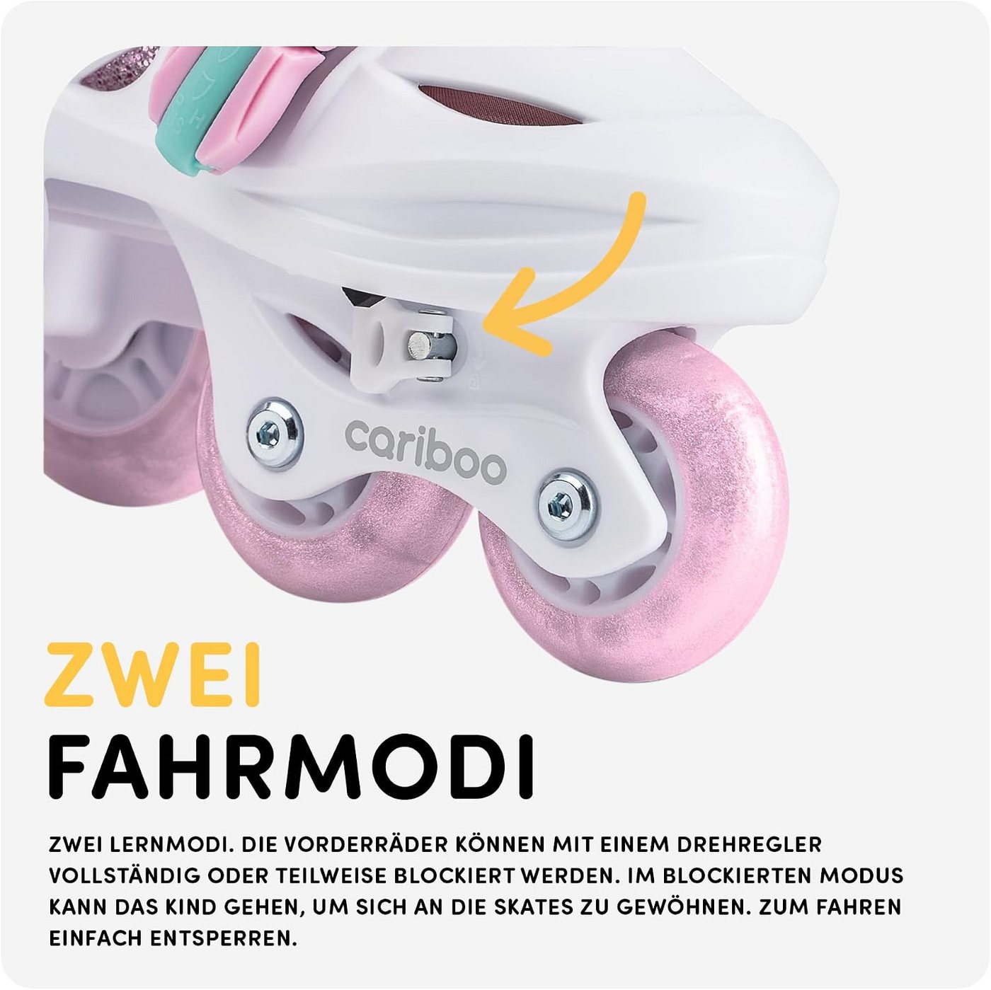 Cariboo Rollschuhe Kinder-Inliner CARIBOO BALLERINA Inline skates verstellbar LED Bild 3