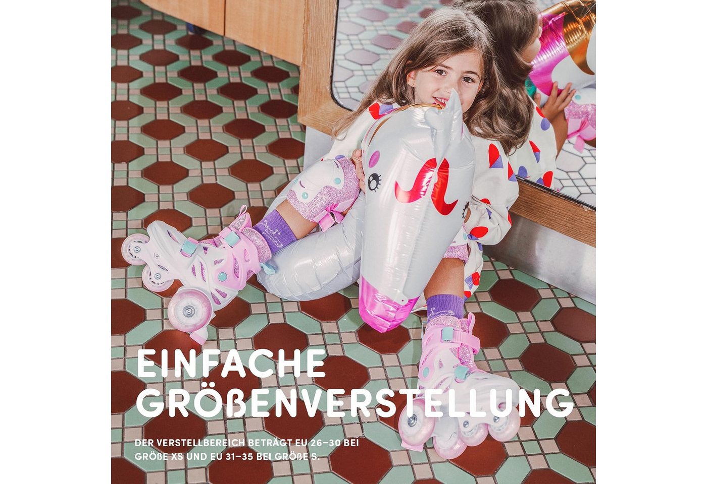 Cariboo Rollschuhe Kinder-Inliner CARIBOO BALLERINA Inline skates verstellbar LED Bild 4