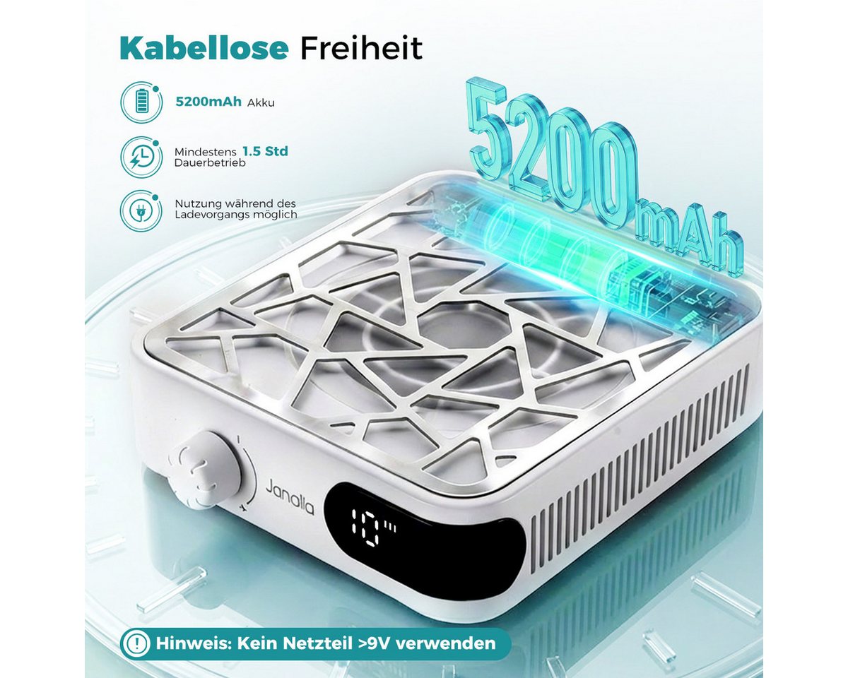 Insma Maniküre-Pediküre-Set 10 Stufen Kabelloser Nagelstaubabsauger Nagelstudio tragbar 6000 U/min, mit 30 Filtern für Nagelstudio & Zuhause Bild 4