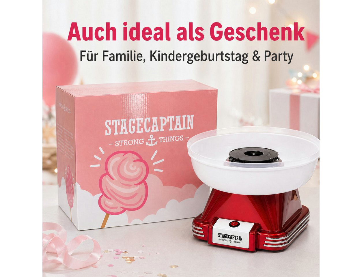 Stagecaptain Zuckerwattemaschine Stagecaptain CFM-500 MKII Zuckerwatte Maschine, 500 Watt