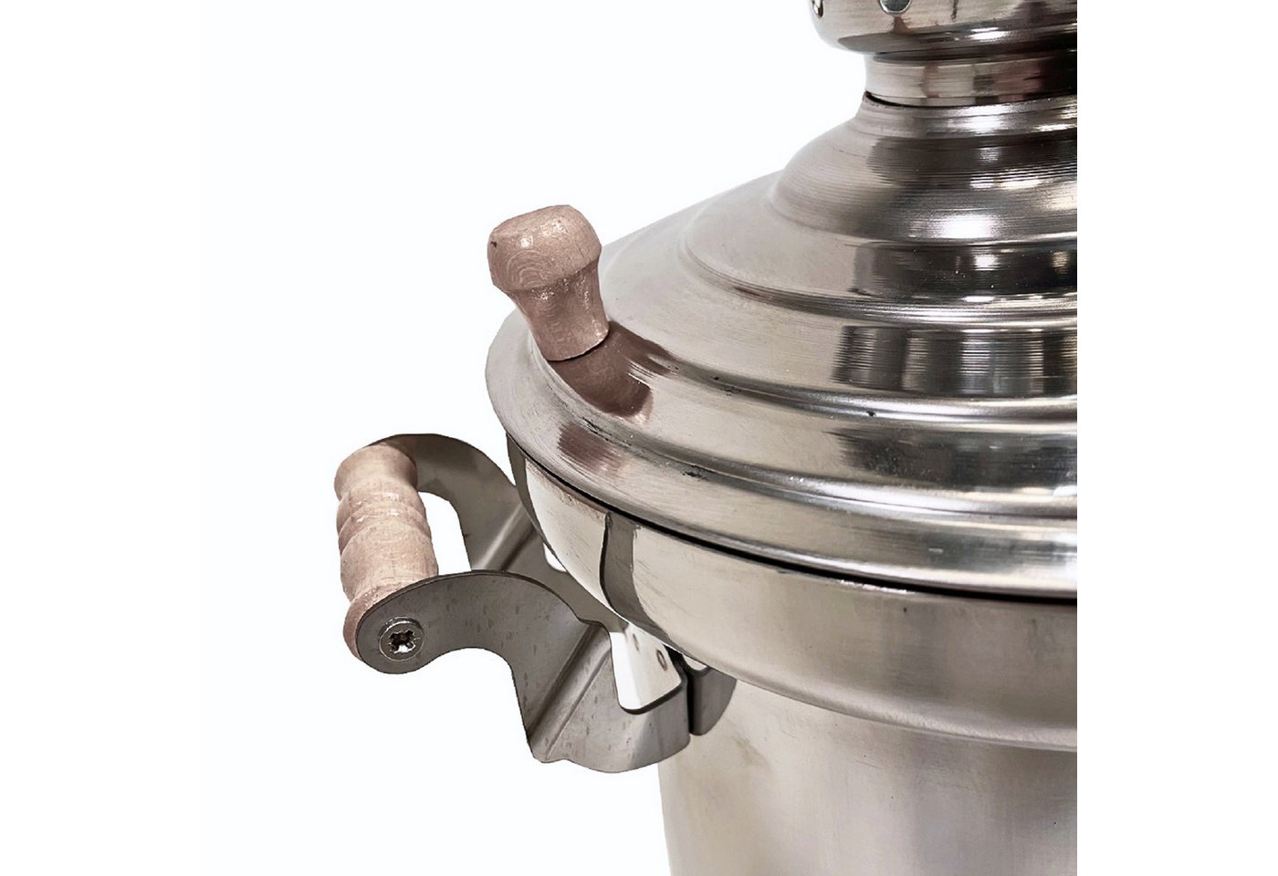 Olymp Handels GmbH Teebereiter Holzkohle Samowar Edelstahl 5L mit Rauchrohr Teemaschine Bild 4