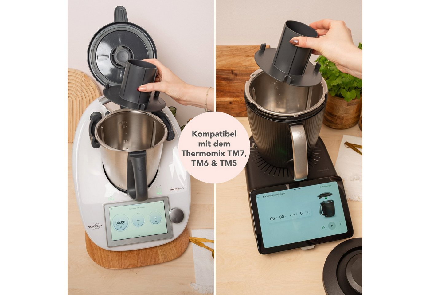 Wundermix Küchenmaschinen Zubehör-Set Miximizer® für Thermomix, Zubehör für TM7, TM6, TM5, TM31, Mixtopf-Verkleinerung für Thermomix - MADE IN GERMANY Bild 3