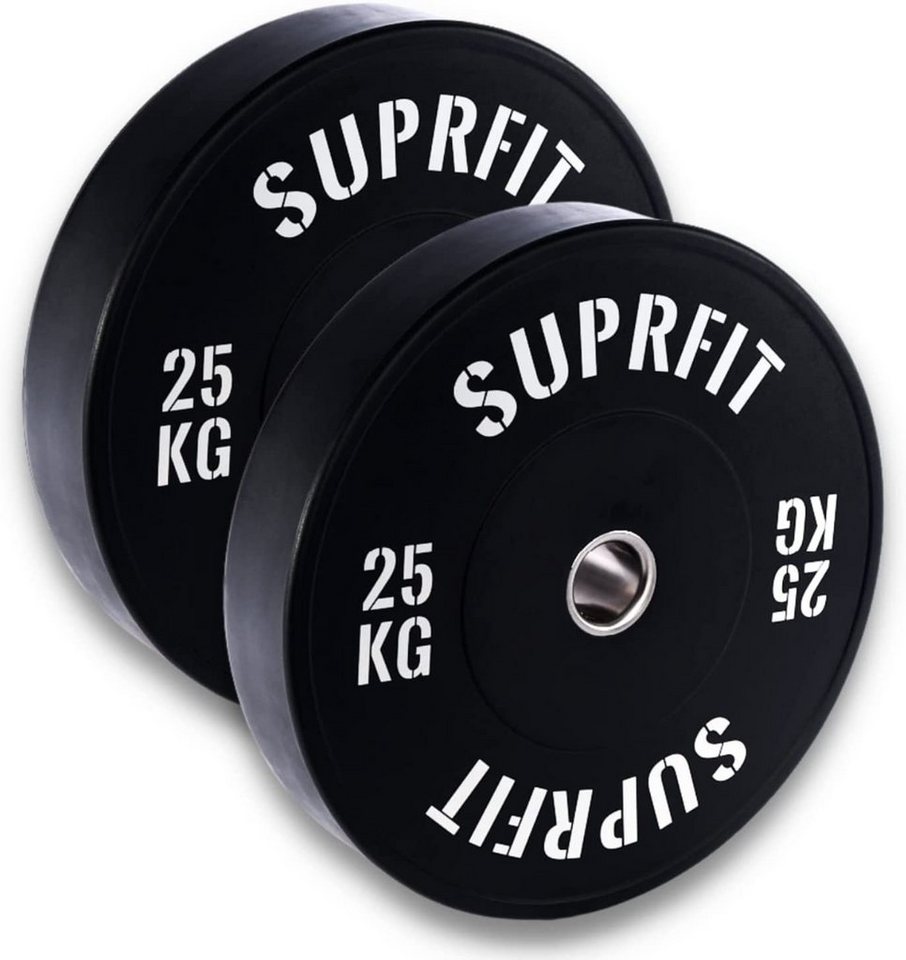SF SUPRFIT Hantelscheiben 50 mm Gewichtsscheiben aus Vollgummigranulat, 20 kg, (2-tlg), Stoßabsorbierende Hantelscheiben 50mm Bild 5