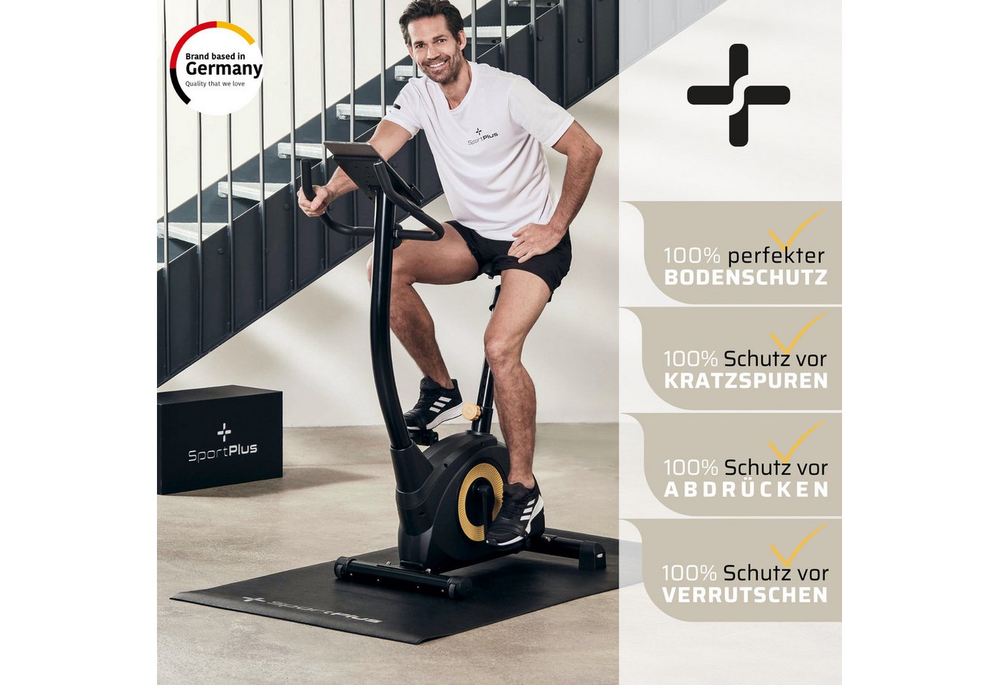 SportPlus Bodenmatte SP-FM-120 (1-St), Bodenschutzmatte, Unterlegmatte 70 x 120 cm, Premium Qualität Bild 5