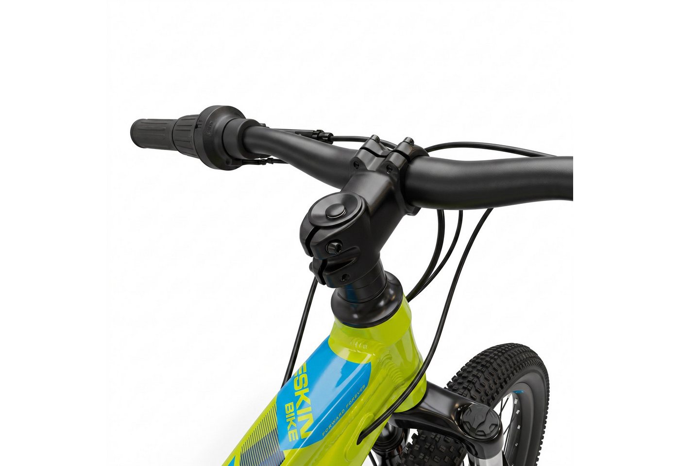 Keskin eBike Mountainbike Keskin MTB1 – 24 Zoll Mountainbike – leichter Aluminium-Rahmen, 21 Gang Shimano RD-TY300/EF500 Schaltwerk, Kettenschaltung, (Aluminiumrahmen, mechanischen Scheibenbremsen), mit 24"x 2,35" Luftreifen ideal für Gelände und Alltag Bild 3