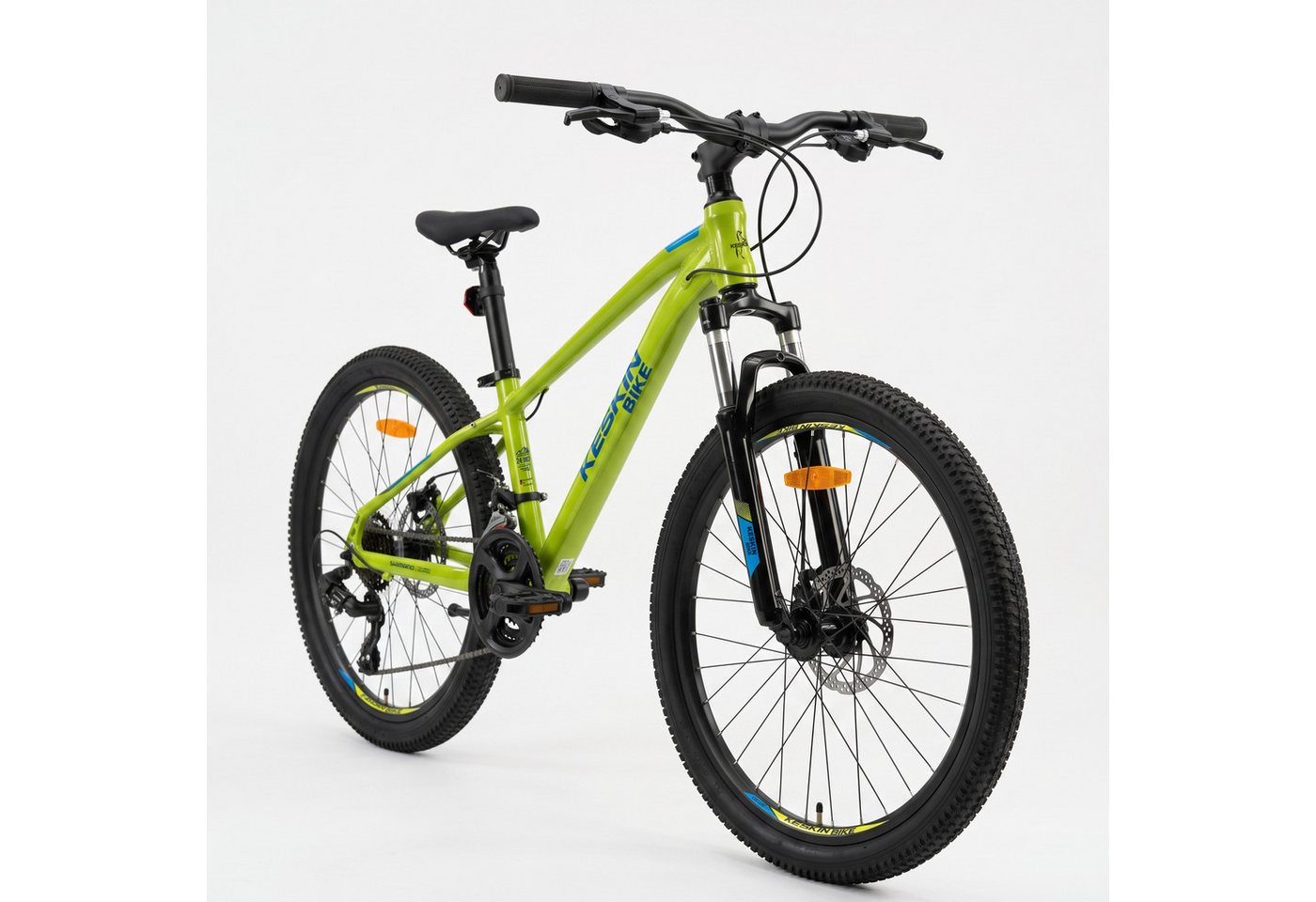 Keskin eBike Mountainbike Keskin MTB1 – 24 Zoll Mountainbike – leichter Aluminium-Rahmen, 21 Gang Shimano RD-TY300/EF500 Schaltwerk, Kettenschaltung, (Aluminiumrahmen, mechanischen Scheibenbremsen), mit 24"x 2,35" Luftreifen ideal für Gelände und Alltag Bild 5