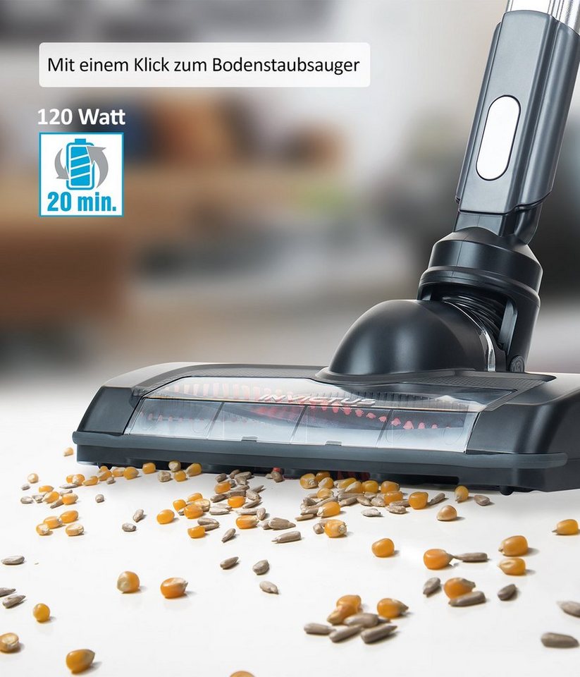 Genius Akku-Handstaubsauger INVICTUS ONE 3.0e Staubsauger Bodenstaubsauger 14-tlg. Kabellos, 120,00 W, beutellos HEPA Filter für Zuhause Auto, Akku Staubsauger 15000 Pa Aufbewahrungstation leicht Bild 2