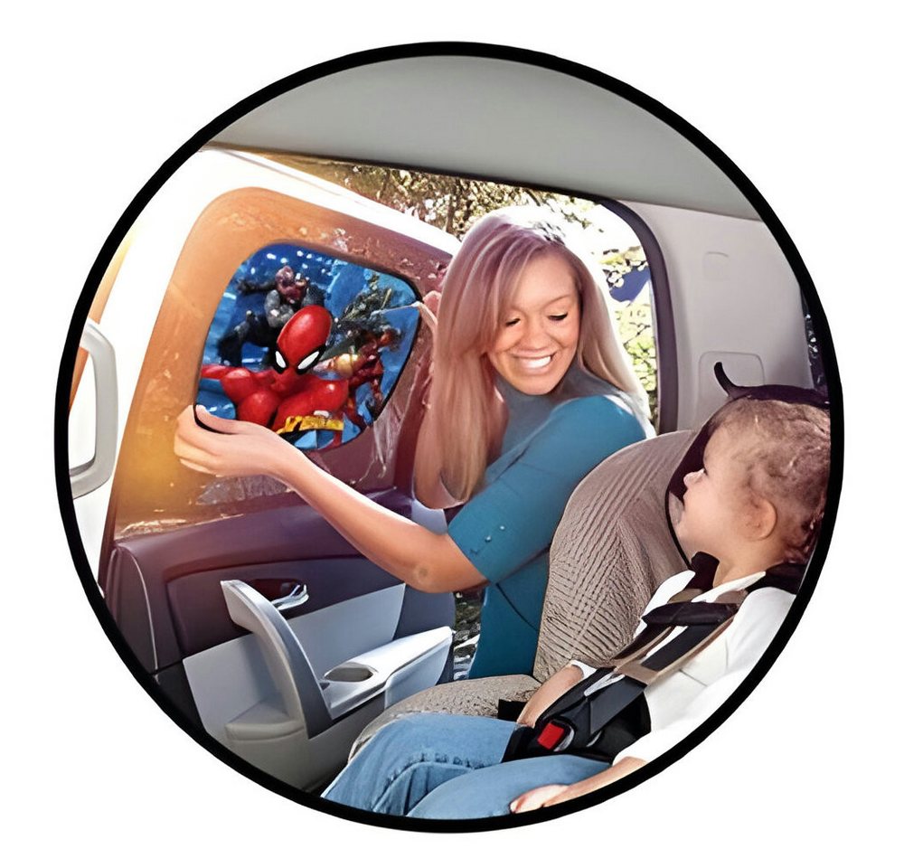 Mister License Company Autosonnenschutz Mickey Spiderman Stitch Kinder Sonnenschutz fürs Auto 2er Set, 44 x 33 cm, (Packung), 33x44 cm Bild 2