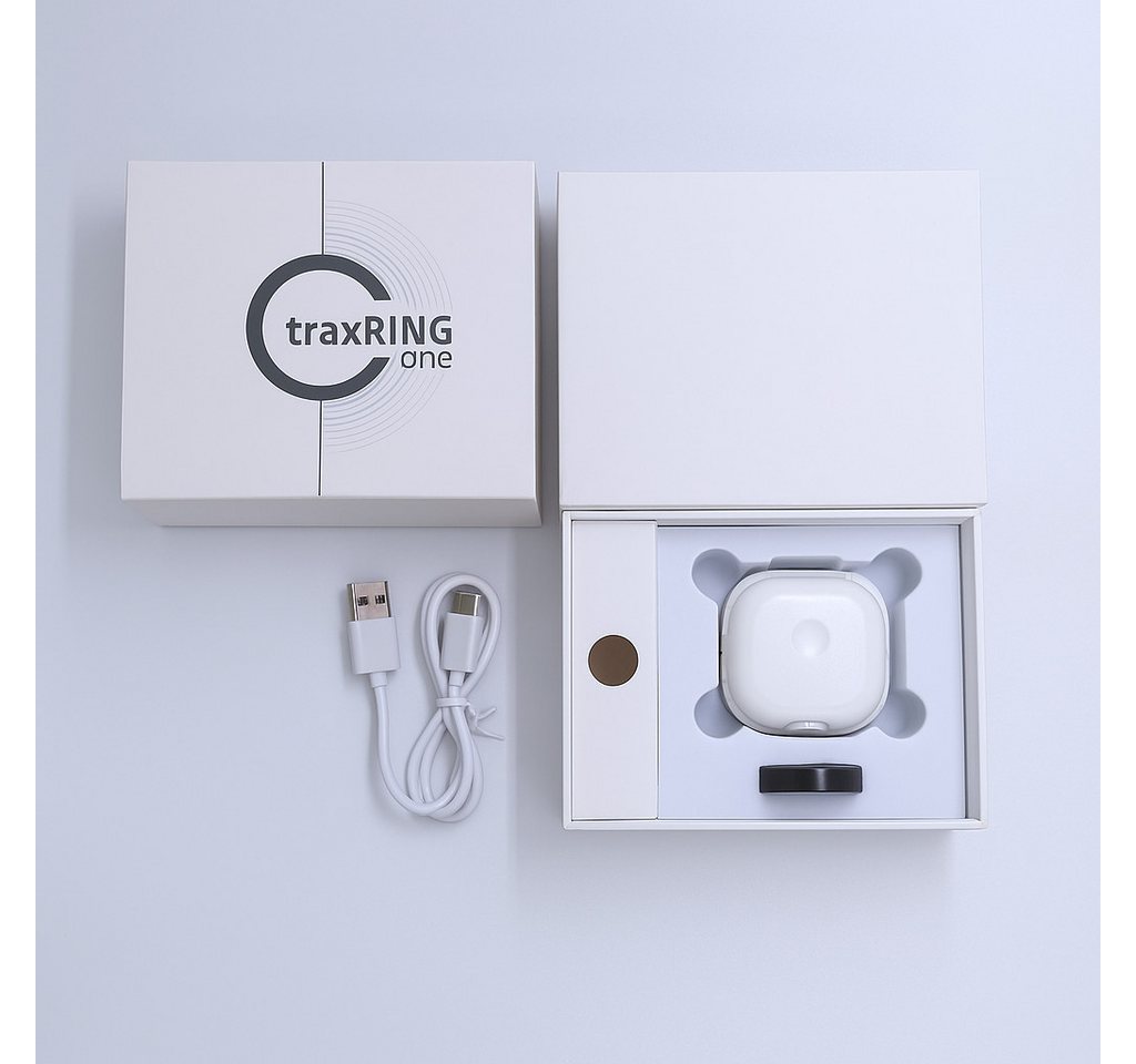 NikuTRAX Fitness-Tracker traxRING one – Smarter Gesundheitsring in Schwarz