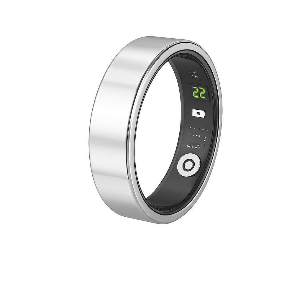 NikuTRAX Fitness-Tracker traxRING one – Smarter Gesundheitsring in Silber