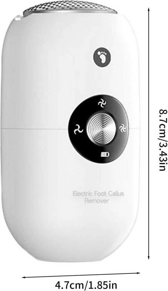 ibettertec Elektrischer Hornhautentferner Hornhautentferner Elektrischer Hornhautentferner Pediküre Set, Hornhaut entfernen, 1-tlg., 3-stufige Drehgeschwindigkeitsregelung, LED-Display Rissige Fersen Hornhaut entfernen