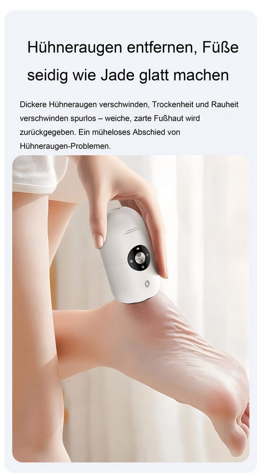 ibettertec Elektrischer Hornhautentferner Hornhautentferner Elektrischer Hornhautentferner Pediküre Set, Hornhaut entfernen, 1-tlg., 3-stufige Drehgeschwindigkeitsregelung, LED-Display Rissige Fersen Hornhaut entfernen Bild 2