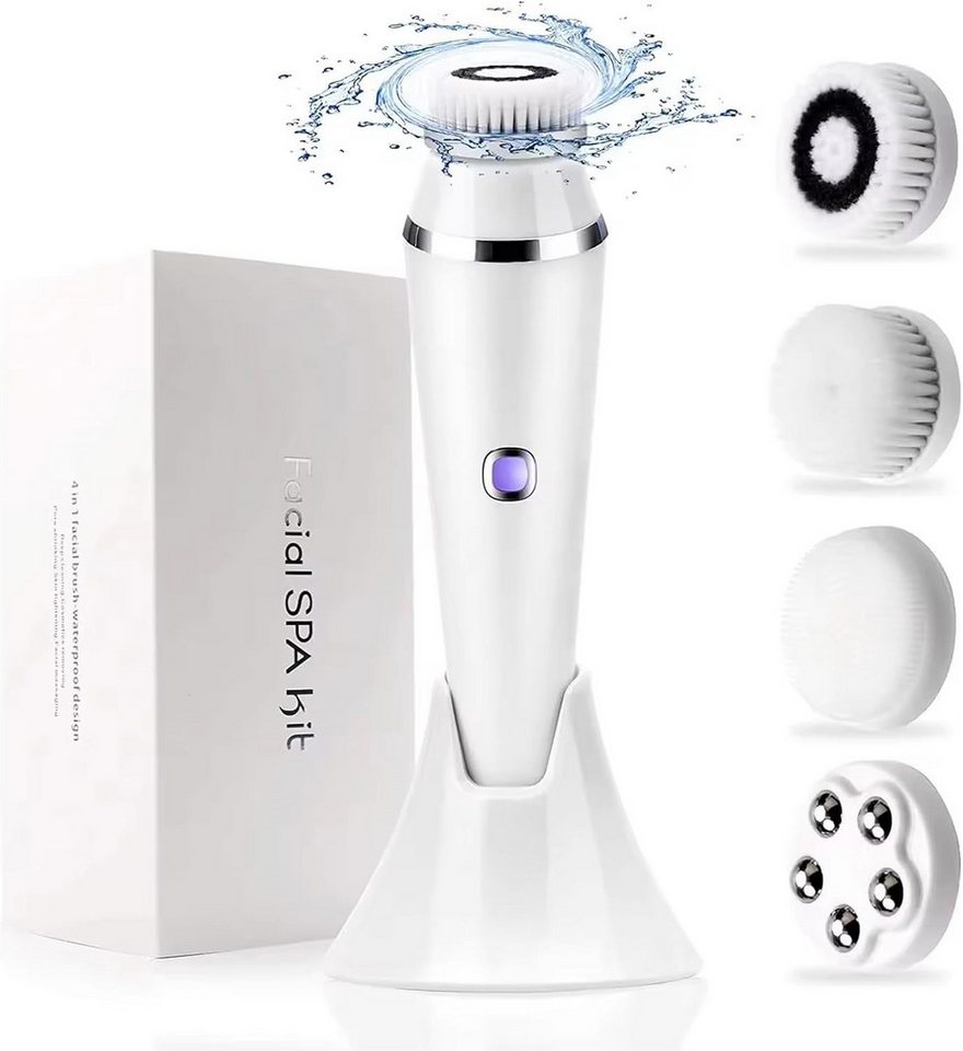 Tenlamp Elektrische Gesichtsreinigungsbürste 4-in-1-Gesichtsreinigungsbürste mit elektrischer Stromversorgung, 5, 5-tlg., Peelingbürste und Gesichtsmassagegerät, Haut-SPA-Set, Peelingbürste & Gesichtsmassagegerät, wiederaufladbar & wasserdicht Bild 2