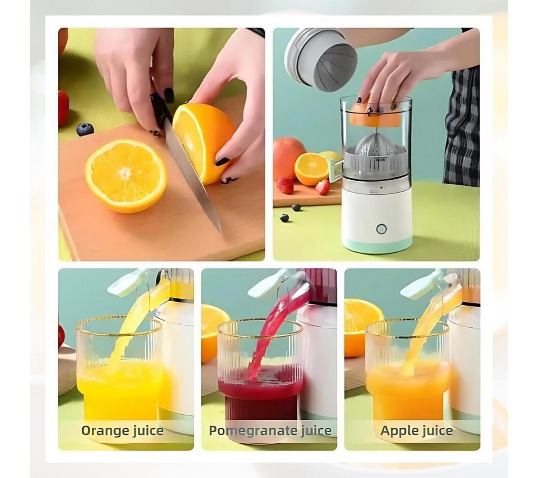 LIANNA Slow Juicer Entsafter Tragbarer wiederaufladbarer Entsafter, 500 W, Elektrische Tasse Entsafter für verschiedene Früchte und Gemüse Bild 4