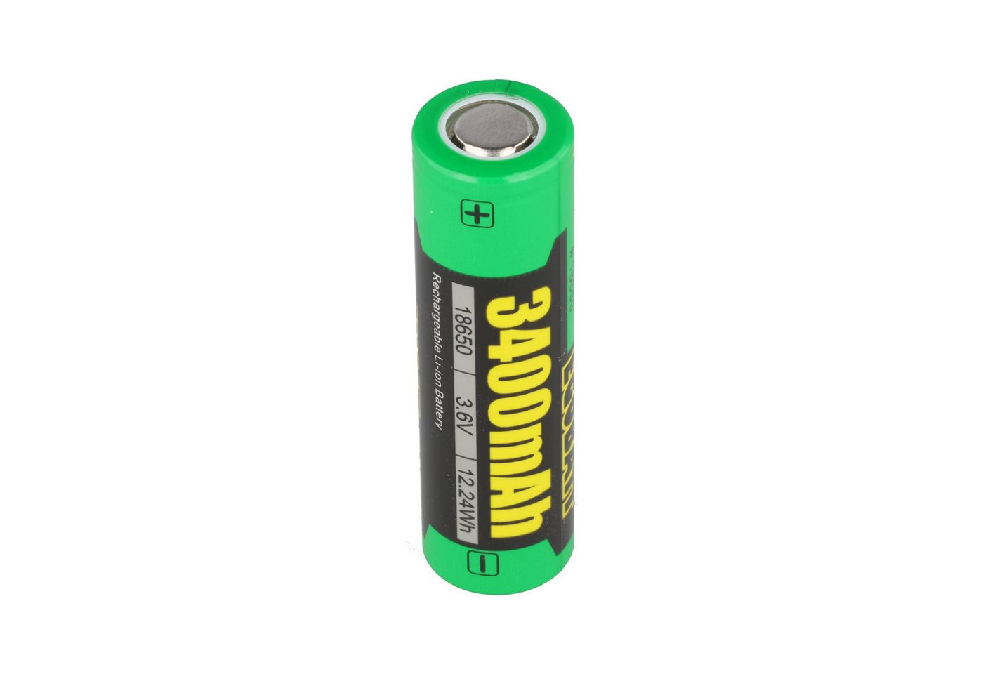 PICHLER Li-Ion Akku 18650 Flattop 3400 – 3,7 V / 3400mAh, 65,2x18,3mm, 2er-Pa Akku 3400 mAh (3,7 V)