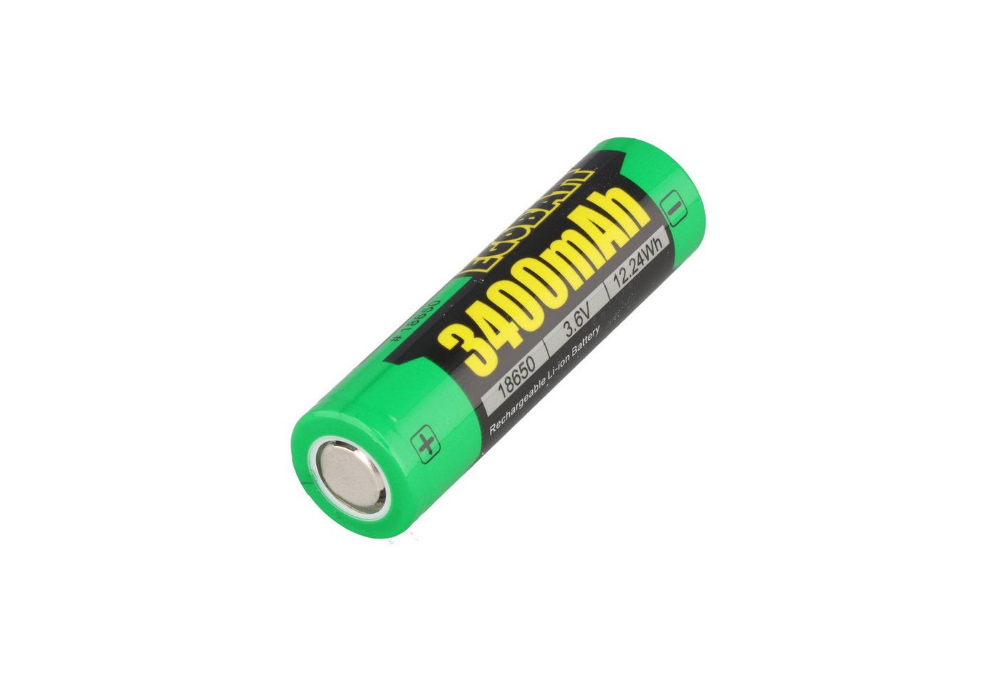 PICHLER Li-Ion Akku 18650 Flattop 3400 – 3,7 V / 3400mAh, 65,2x18,3mm, 2er-Pa Akku 3400 mAh (3,7 V) Bild 4