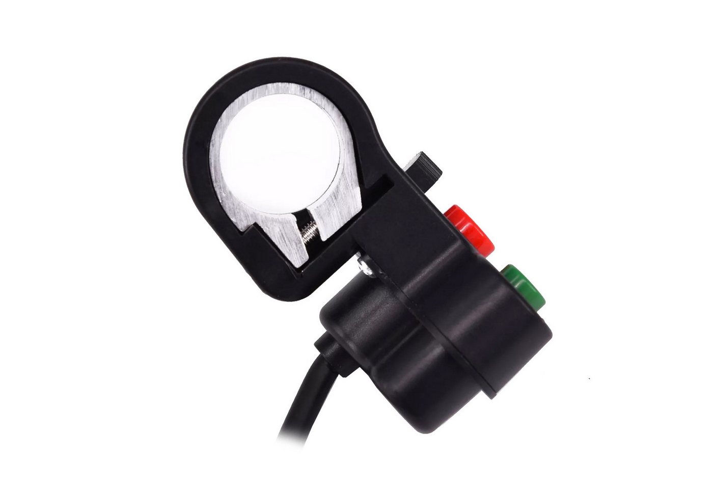 Bolwins M51C 12V Motorrad Lenker Scheinwerfer Lichtschalter Hupe Schalter Netzkabel, Kabelanschluss, Nicht zutreffend (22 cm), 3-in-1 Schalter mit Hupe, Licht und Blinker