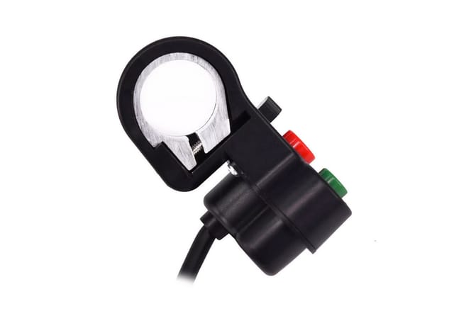 Bolwins M51C 12V Motorrad Lenker Scheinwerfer Lichtschalter Hupe Schalter Netzkabel, Kabelanschluss, Nicht zutreffend (22 cm), 3-in-1 Schalter mit Hupe, Licht und Blinker
