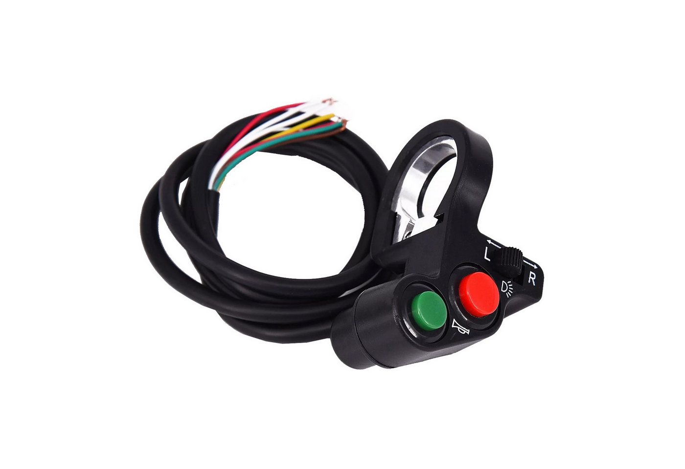 Bolwins M51C 12V Motorrad Lenker Scheinwerfer Lichtschalter Hupe Schalter Netzkabel, Kabelanschluss, Nicht zutreffend (22 cm), 3-in-1 Schalter mit Hupe, Licht und Blinker Bild 4