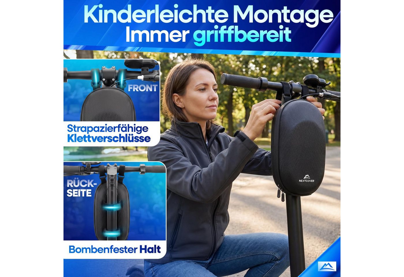 Nextcover Kettenschloss NEXTCOVER® E-Scooter Schloss [Steel-Secure-Technologie]
